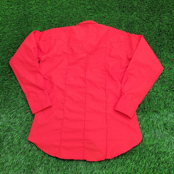 Vintage 80s Western Ranch-Wear Button Shirt M/L 22x31 Ruddock - Picture 2 of 12